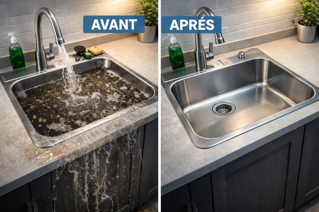 debouchage avant-apres bruxelles